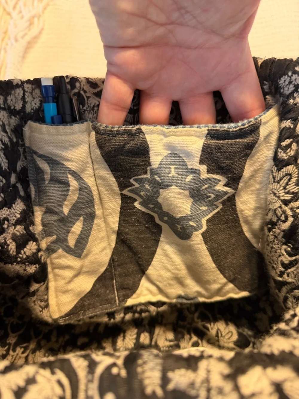 Peace of Thread Handmade Boho Tote Bag Patchwork Artisan Purse OOAK